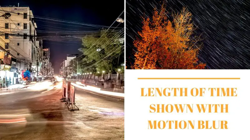 LENGTH OF TIME SHOWN WITH MOTION BLUR