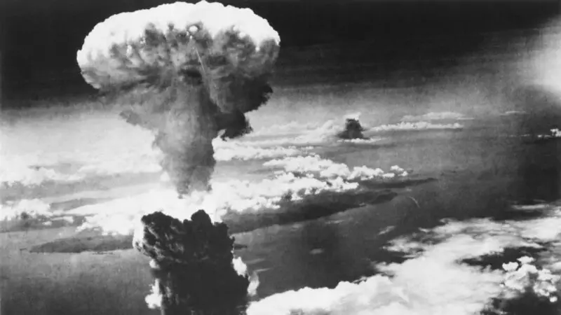 Mushroom Cloud Over Nagasaki by Lieutenant Charles Levy (1945)